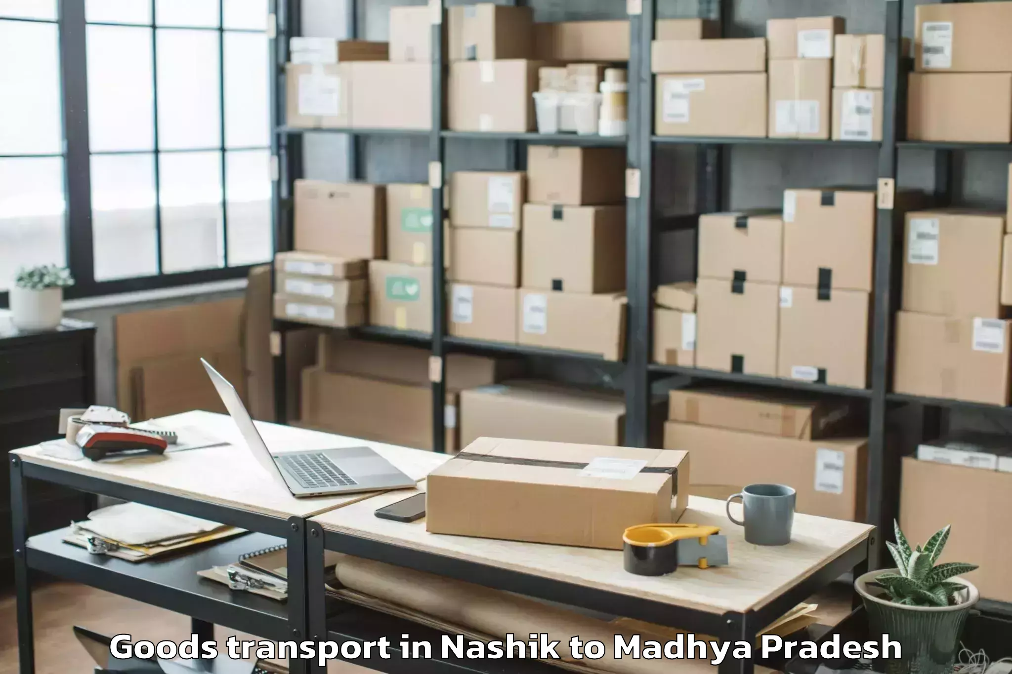 Top Nashik to Malwanchal University Indore Goods Transport Available